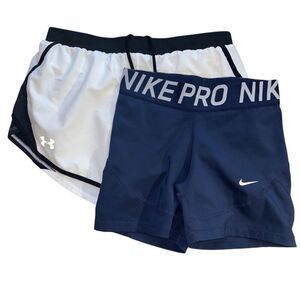 Nike pro under armor athletic shorts bundle medium